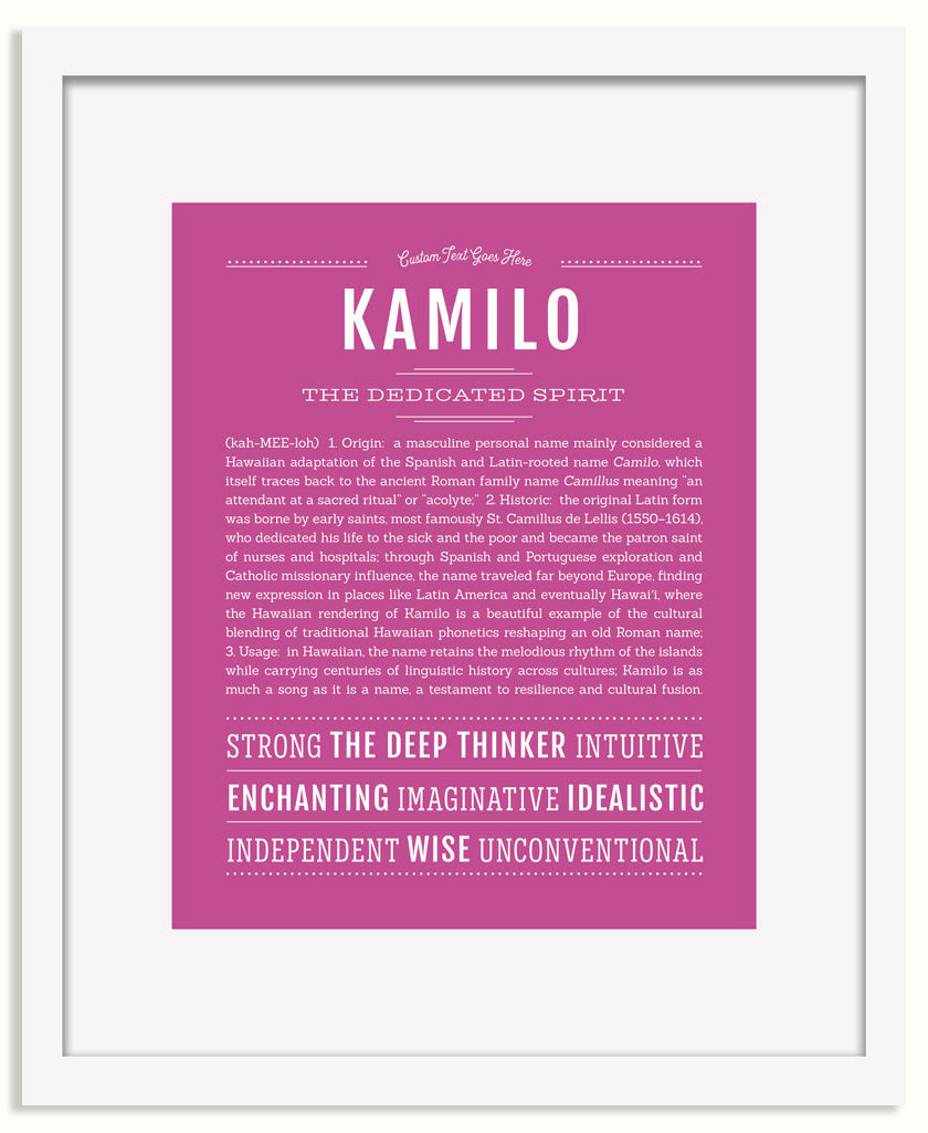 Frame Options | Dark Pink | White Frame, Matted