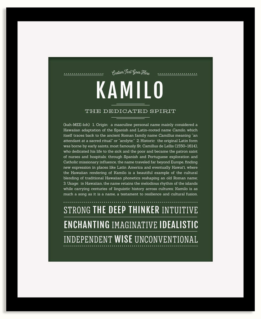 Frame Options | Deep Forest | Black Frame, Matted