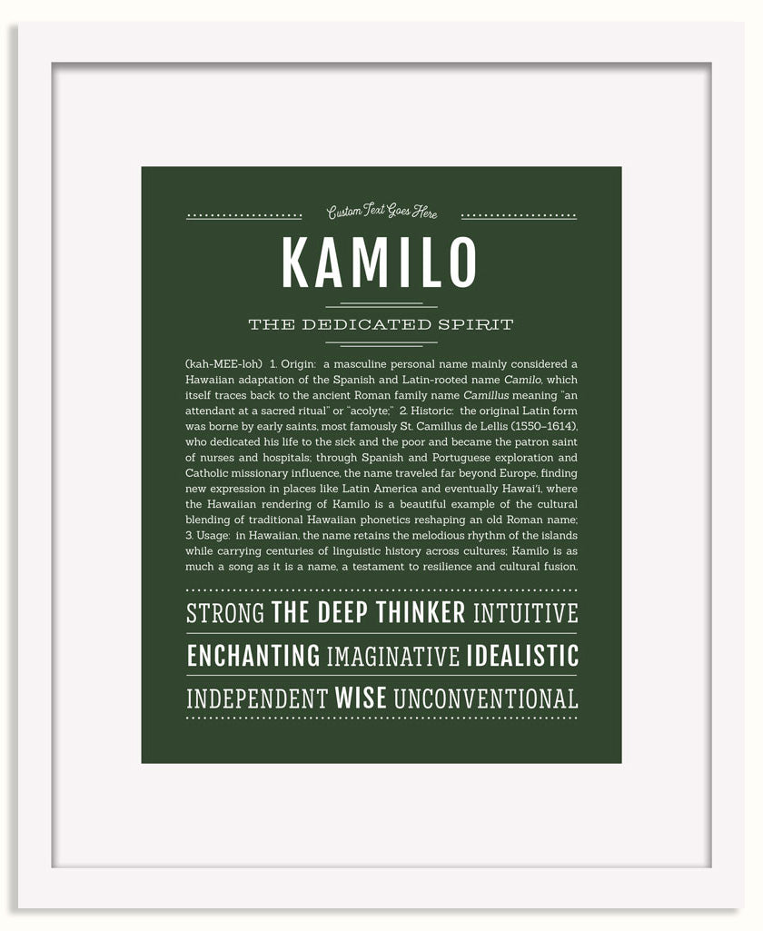 Frame Options | Deep Forest | White Frame, Matted