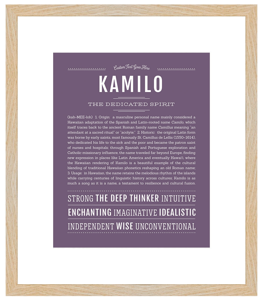 Frame Options | Deep Purple | Maple Frame, Matted
