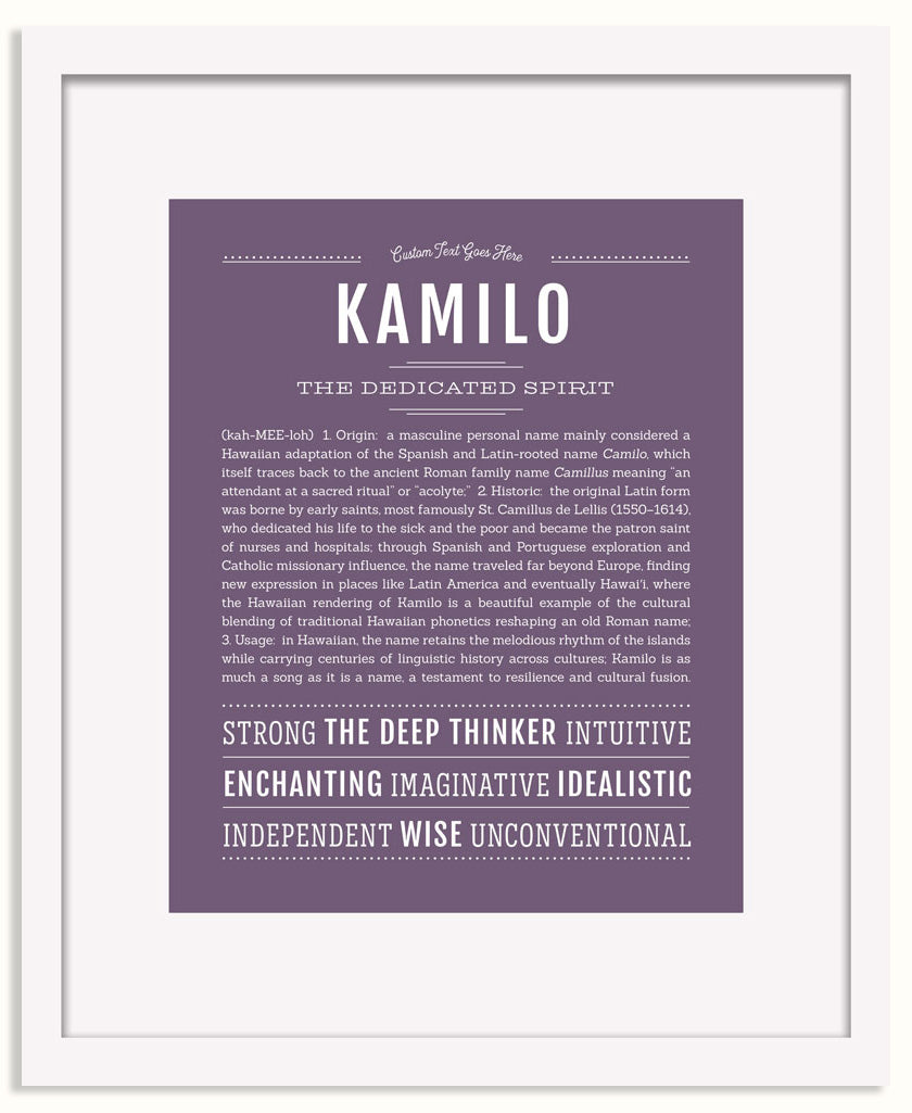 Frame Options | Deep Purple | White Frame, Matted