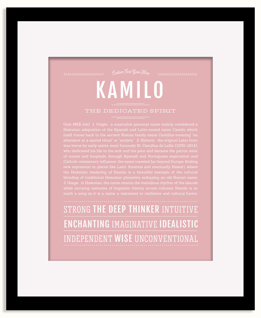 Frame Options | Dusty Rose | Black Frame, Matted