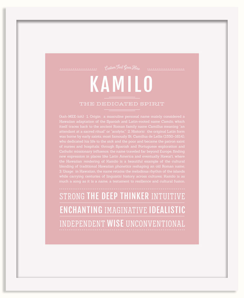 Frame Options | Dusty Rose | White Frame, Matted