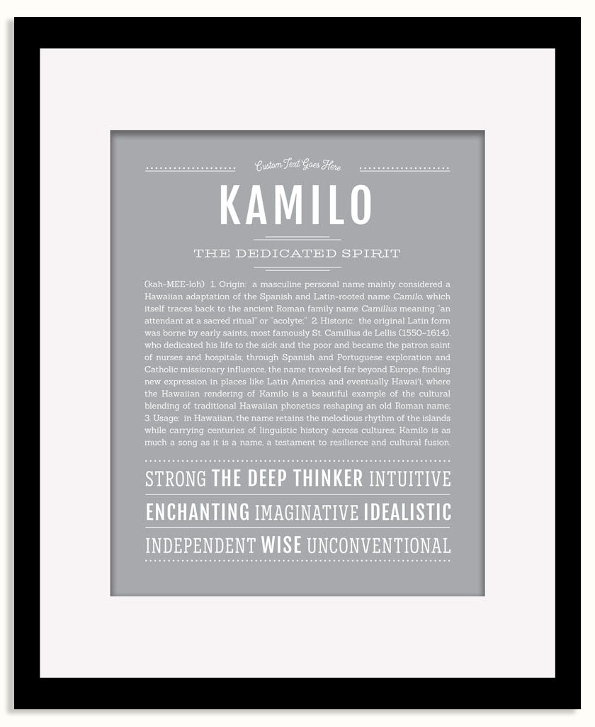 Frame Options | Light Gray | Black Frame, Matted