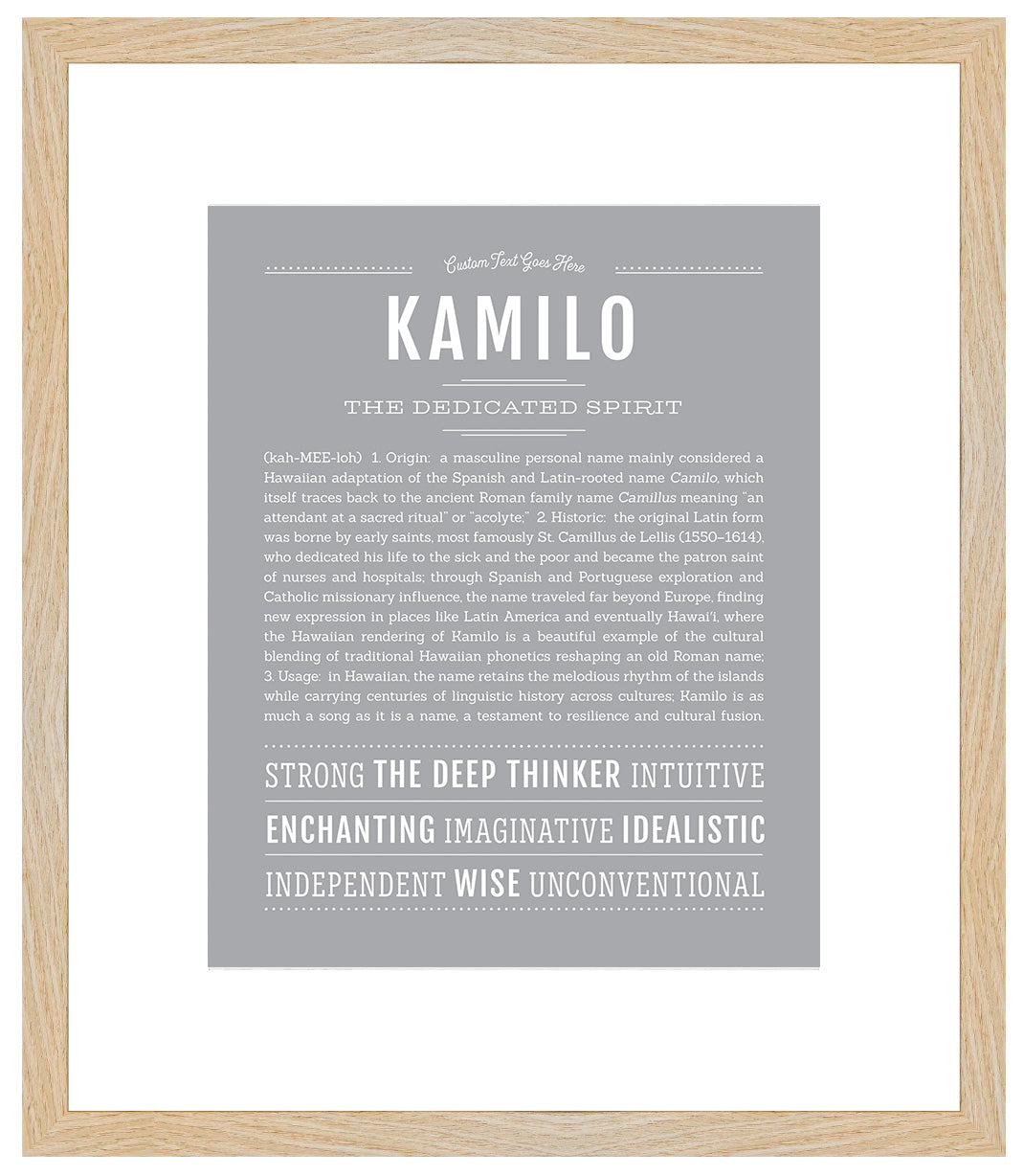Frame Options | Light Gray | Maple Frame, Matted