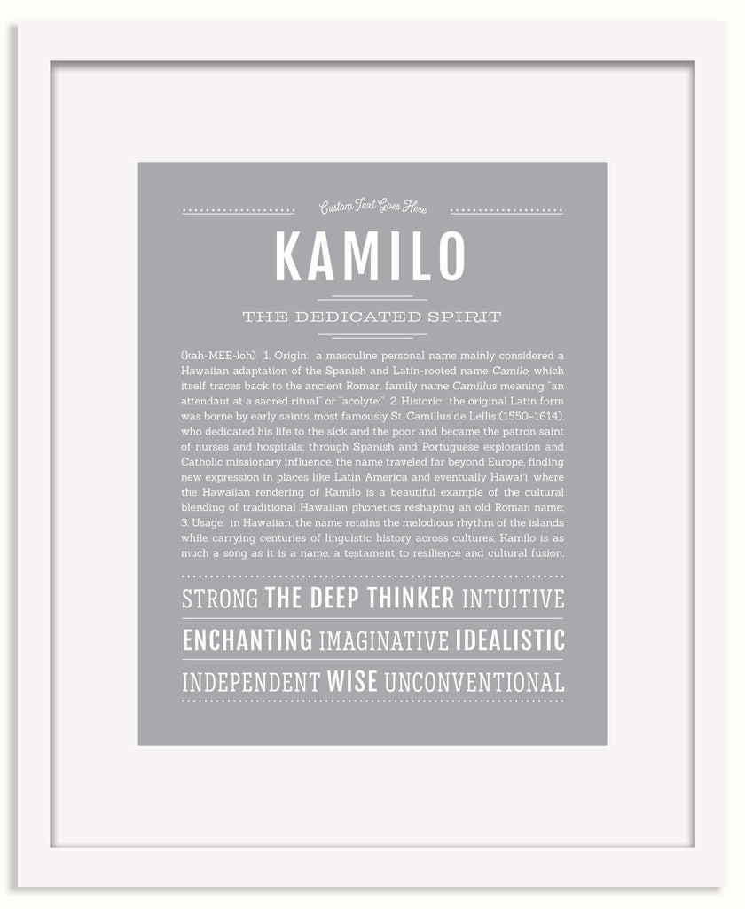 Frame Options | Light Gray | White Frame, Matted