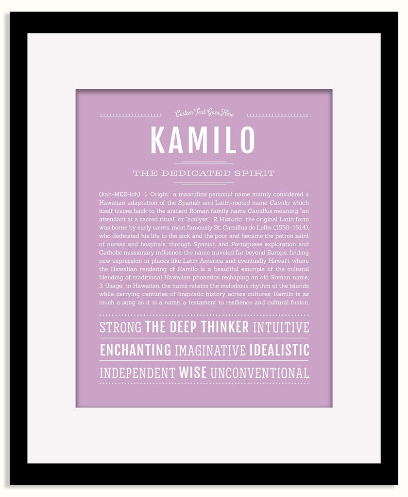 Frame Options | Lilac | Black Frame, Matted