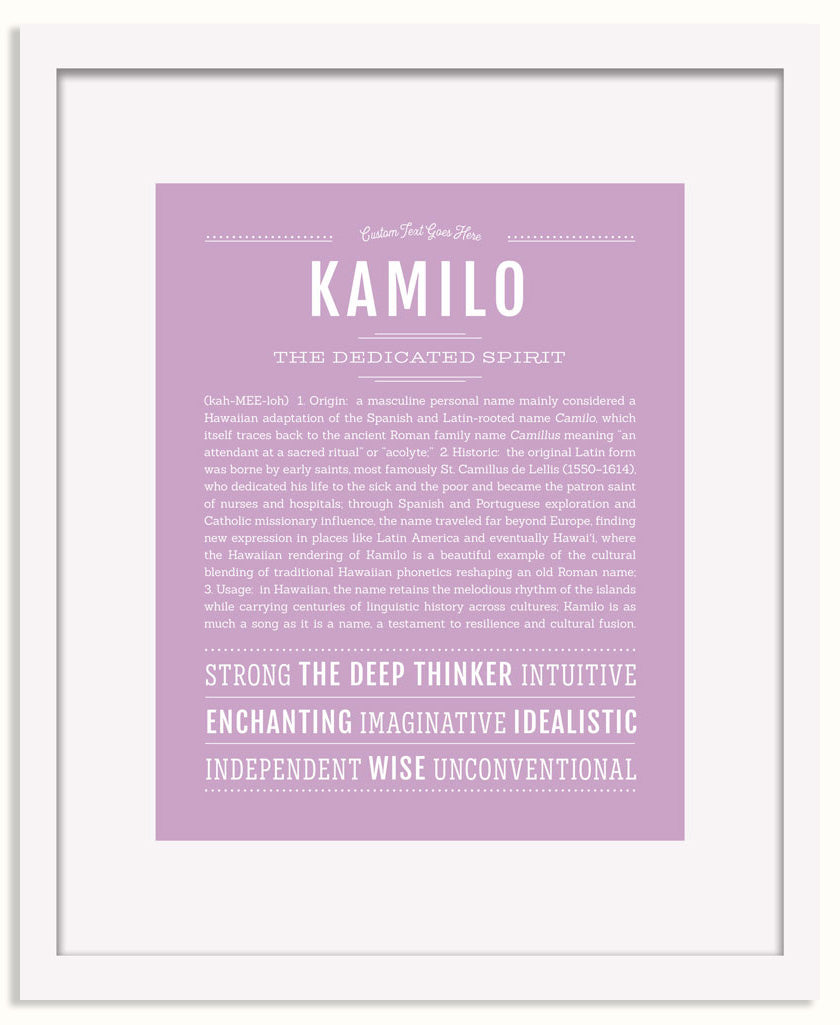 Frame Options | Lilac | White Frame, Matted