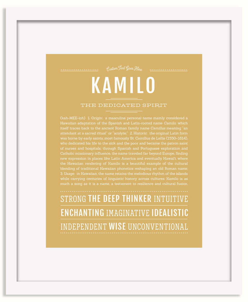 Frame Options | Matte Gold | White Frame, Matted