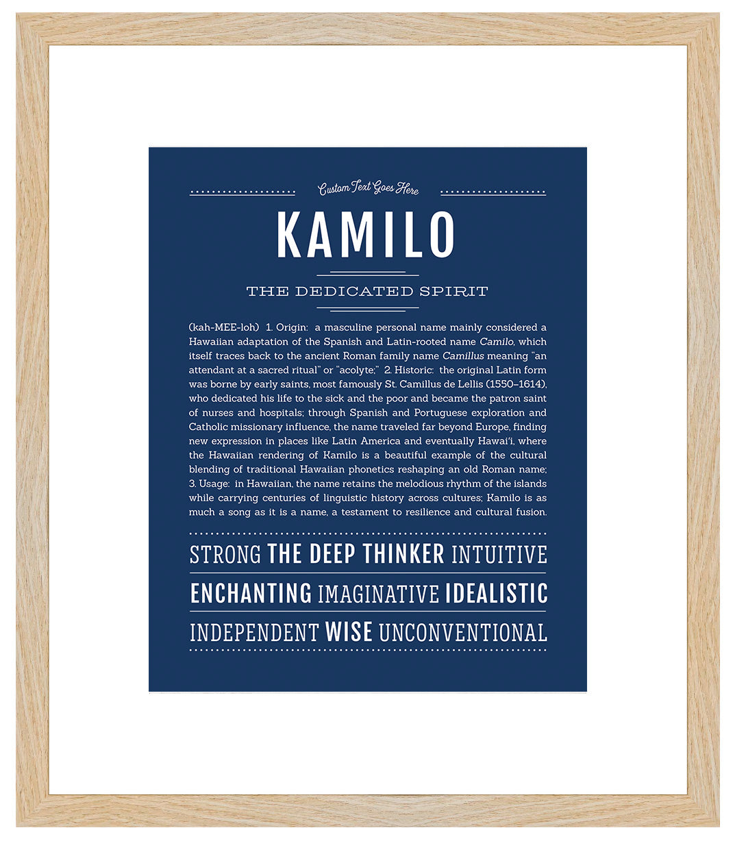 Frame Options | Midnight Blue | Maple Frame, Matted