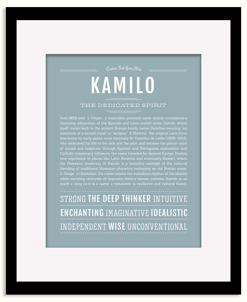 Frame Options | Powder Blue | Black Frame, Matted