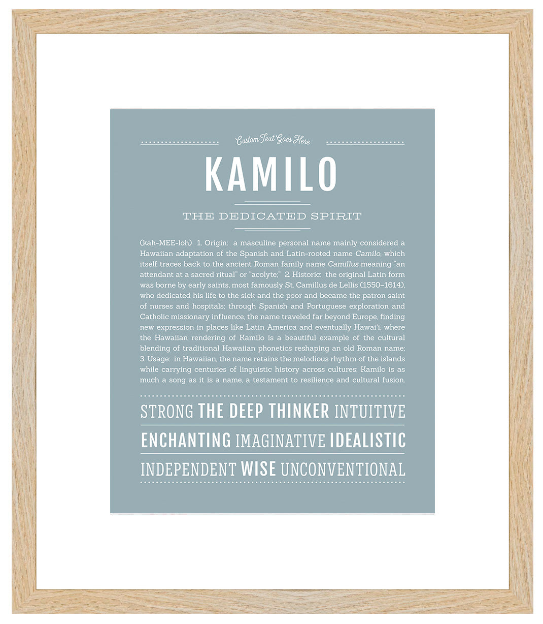 Frame Options | Powder Blue | Maple Frame, Matted