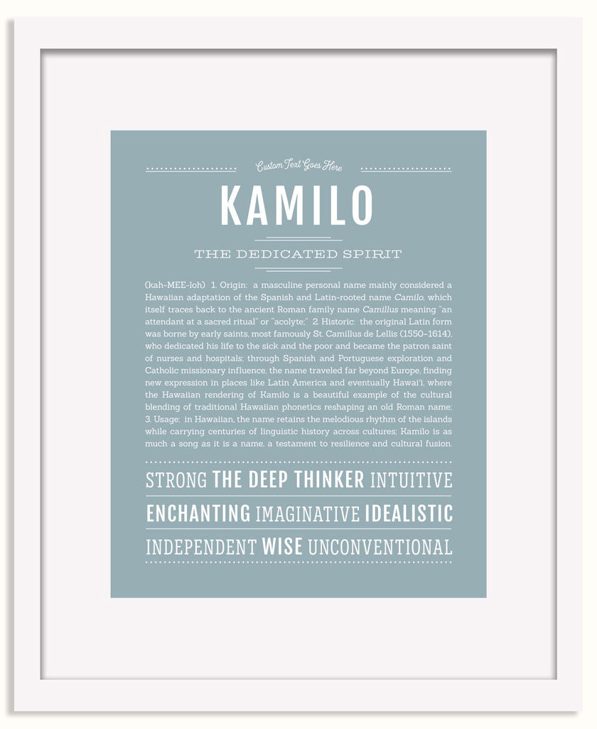 Frame Options | Powder Blue | White Frame, Matted