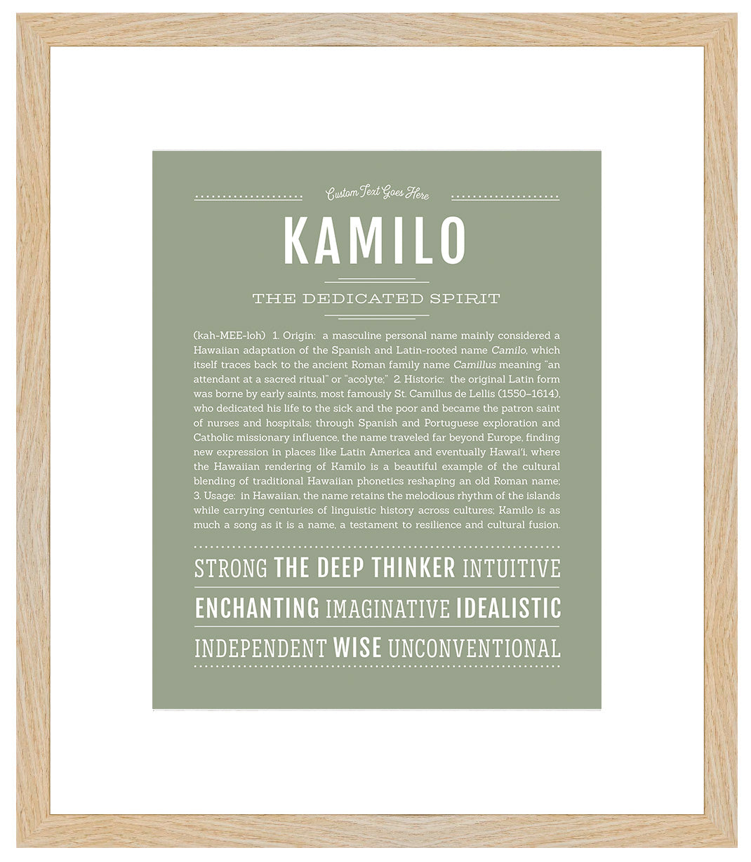 Frame Options | Sage | Maple Frame, Matted