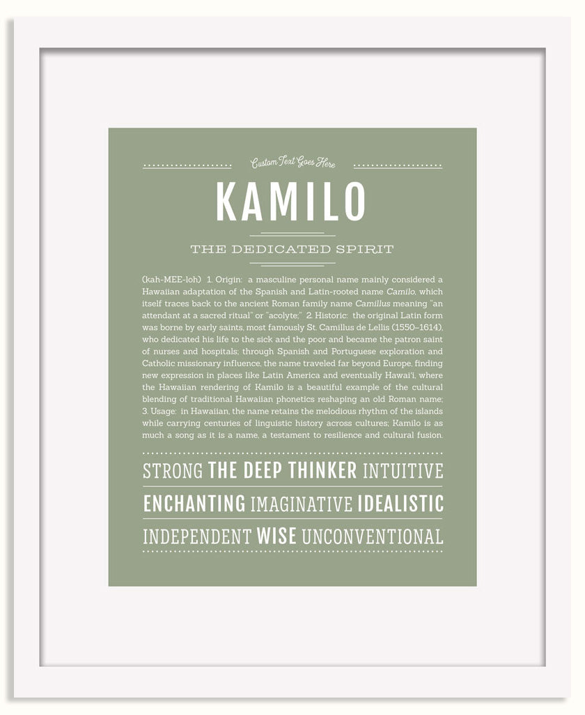 Frame Options | Sage | White Frame, Matted