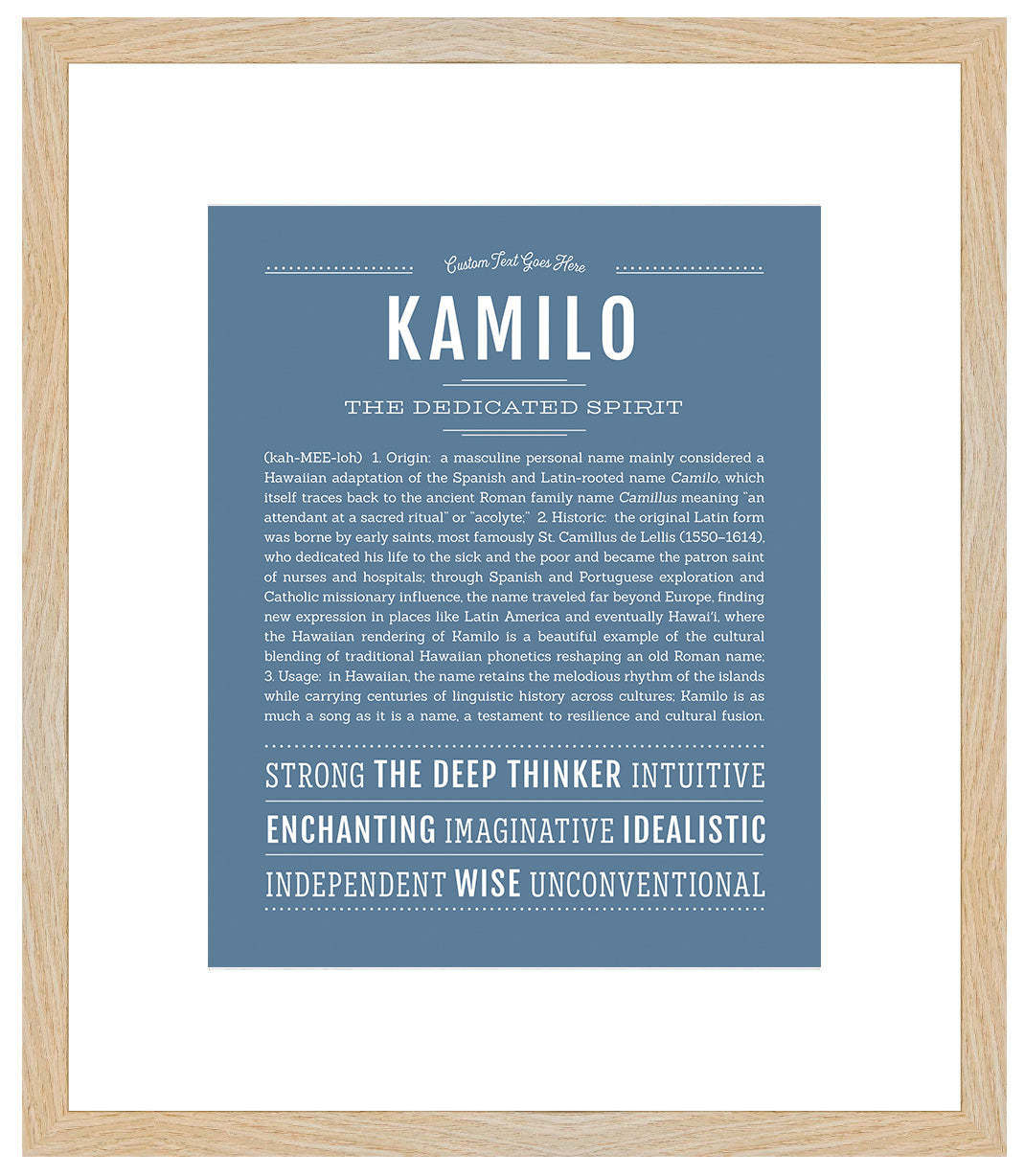Frame Options | Steele Blue | Maple Frame, Matted