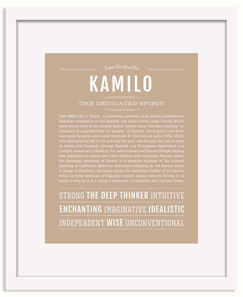 Frame Options | Tan | White Frame, Matted