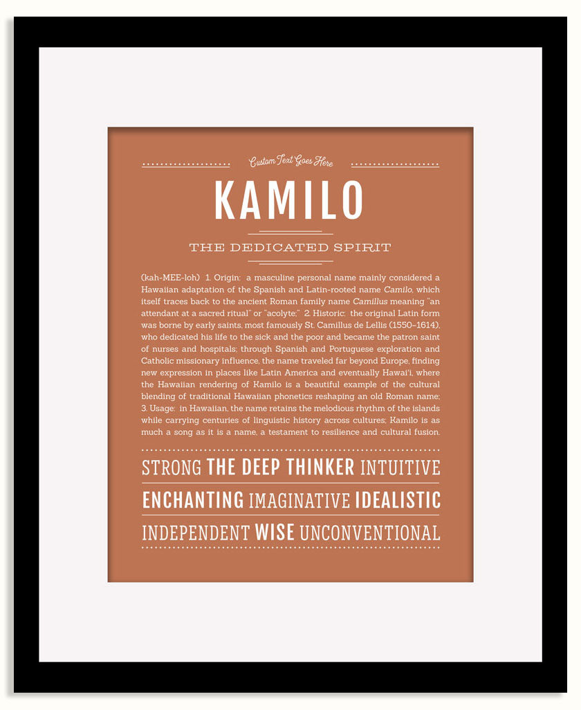 Frame Options | Terra Cotta | Black Frame, Matted