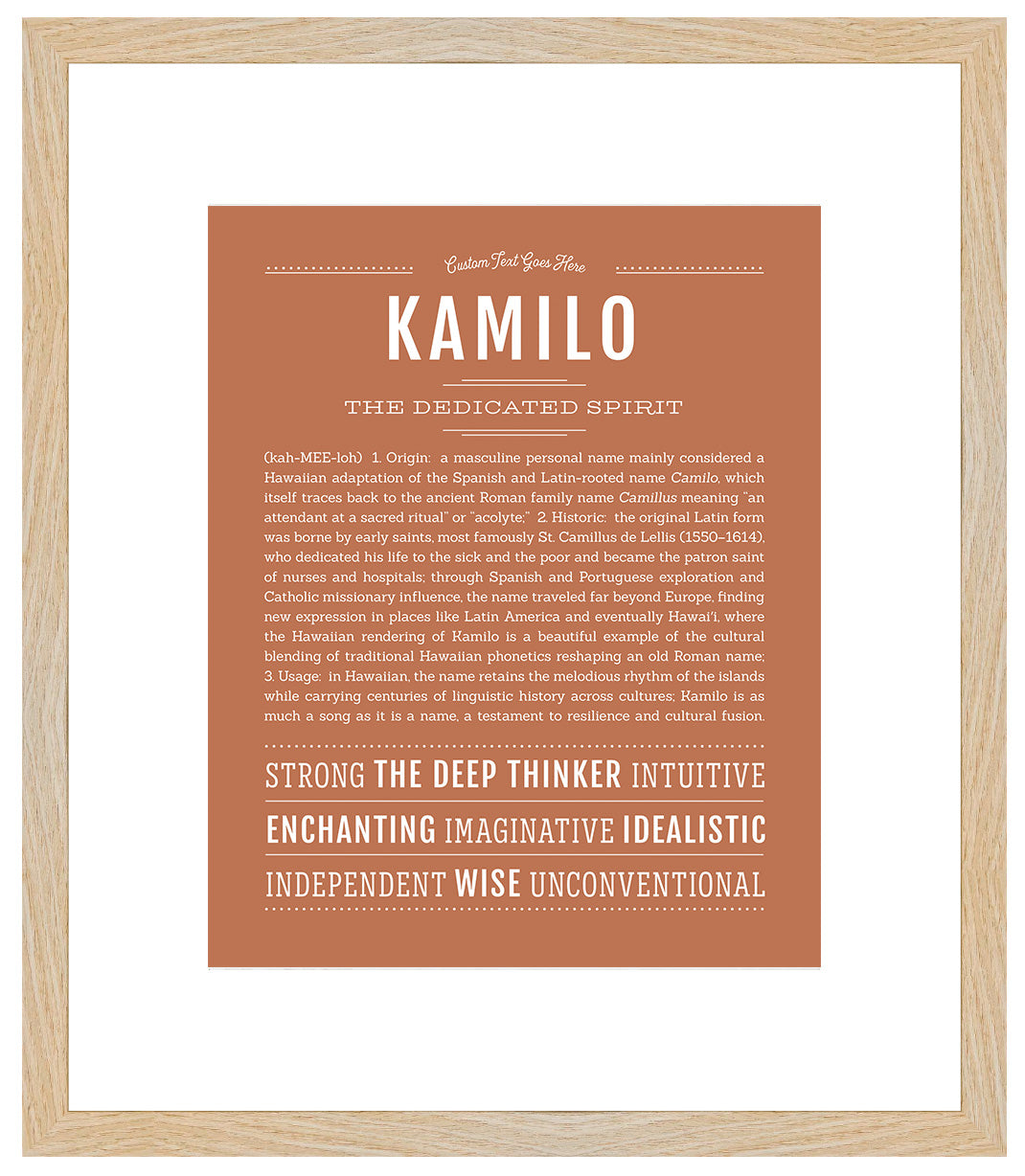 Frame Options | Terra Cotta | Maple Frame, Matted