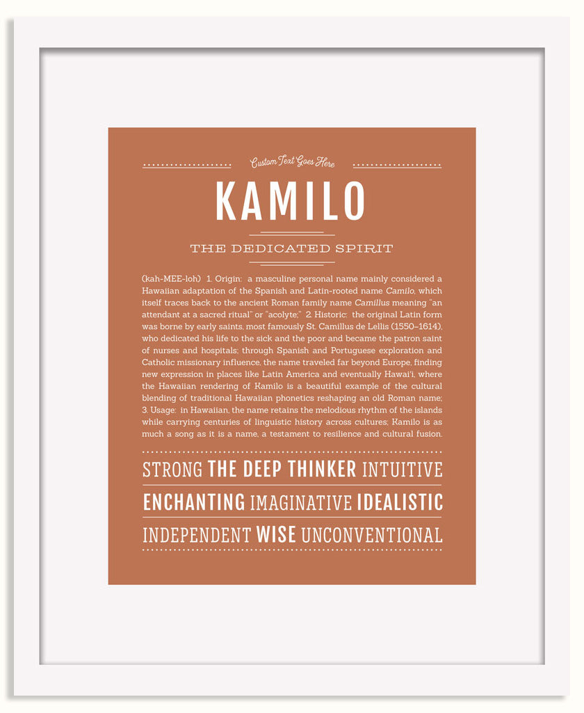 Frame Options | Terra Cotta | White Frame, Matted