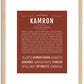 Kamron | Name Art Print