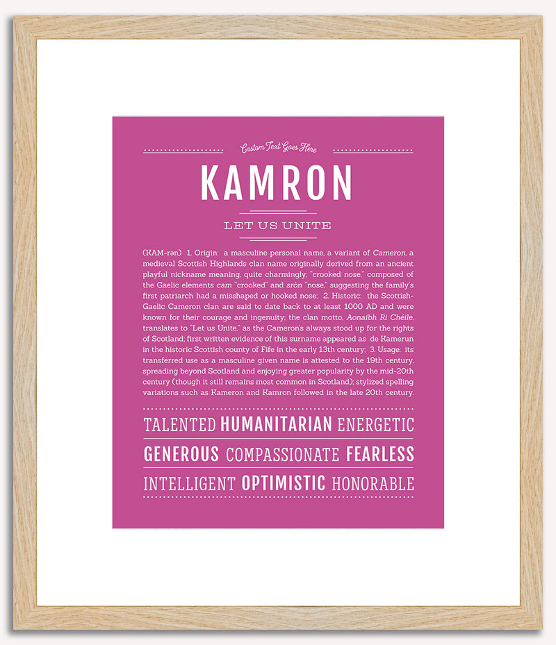 Kamron | Name Art Print