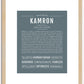 Kamron | Name Art Print