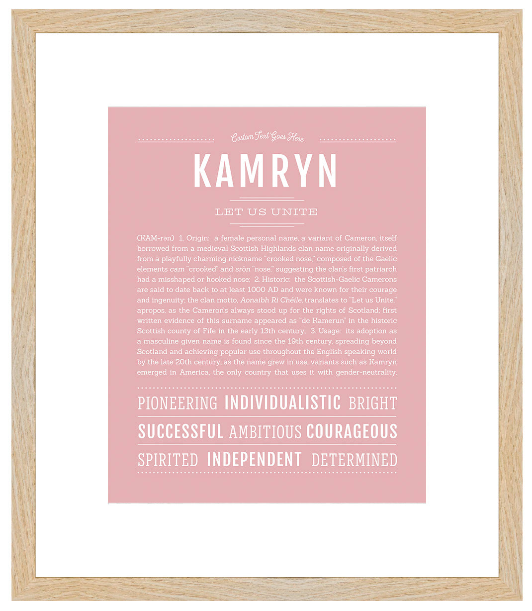 Kamryn (male) | Name Art Print