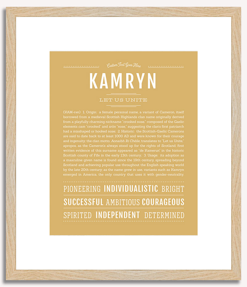 Kamryn (female) | Name Art Print