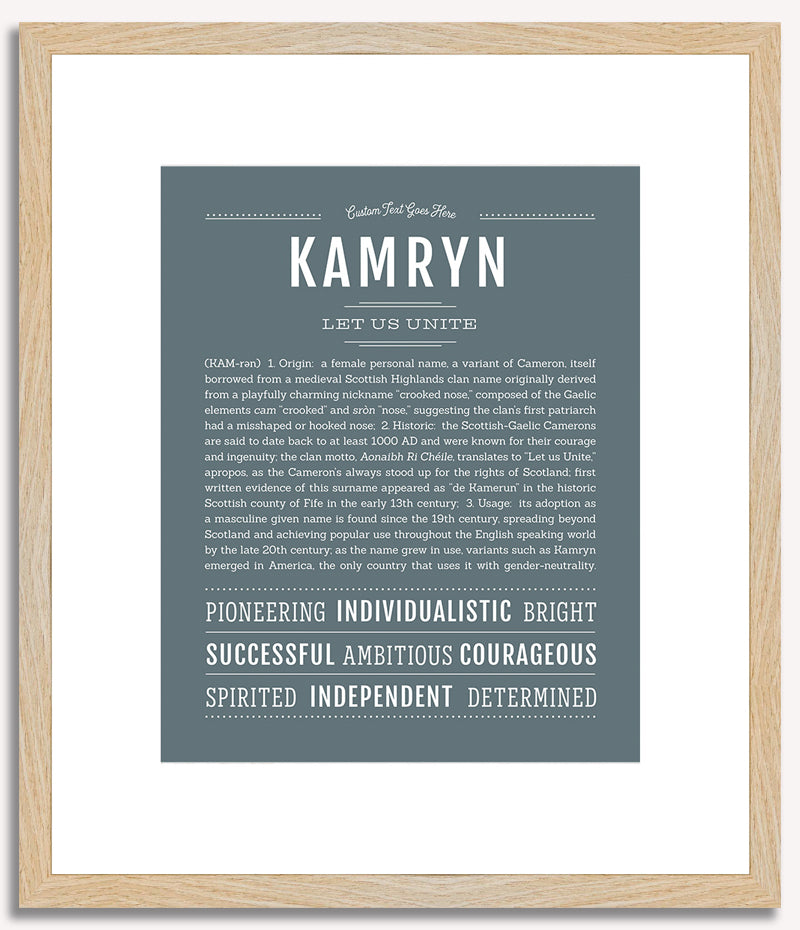 Kamryn (female) | Name Art Print