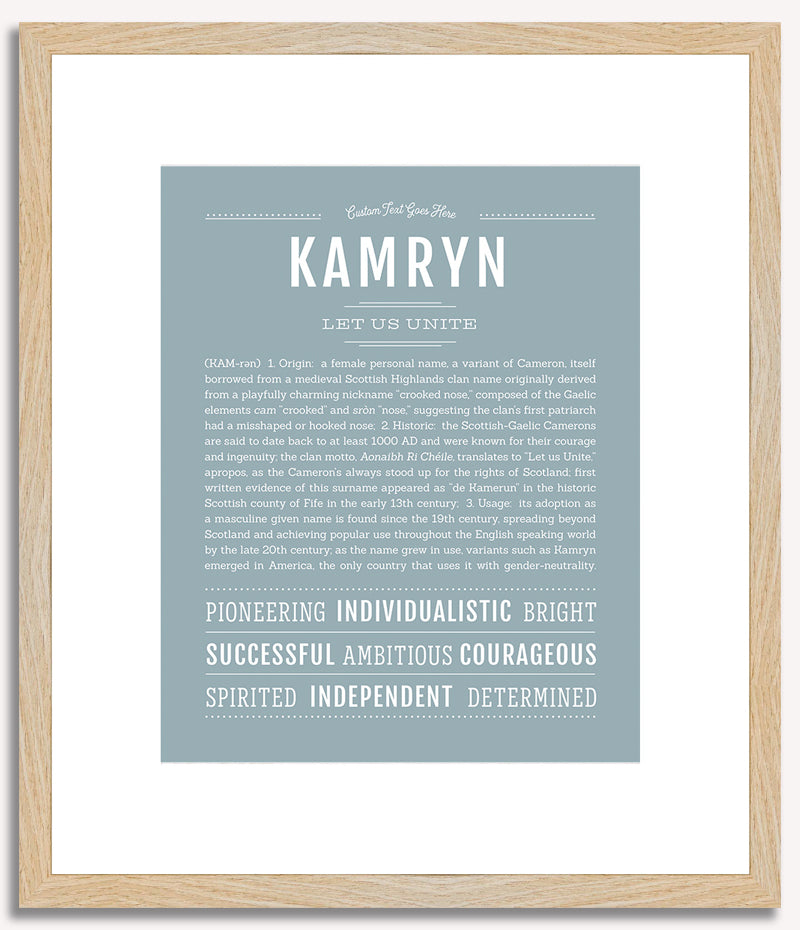 Kamryn (female) | Name Art Print