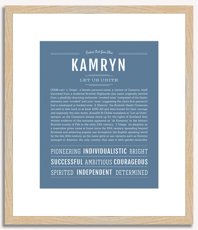 Kamryn (female) | Name Art Print