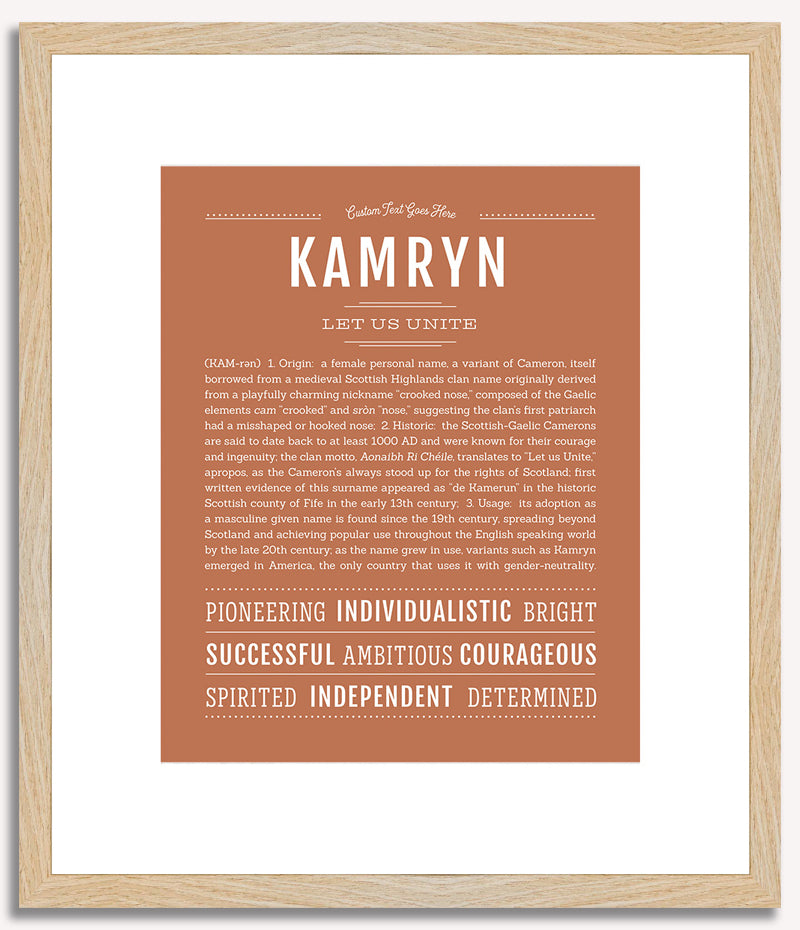 Kamryn (male) | Name Art Print