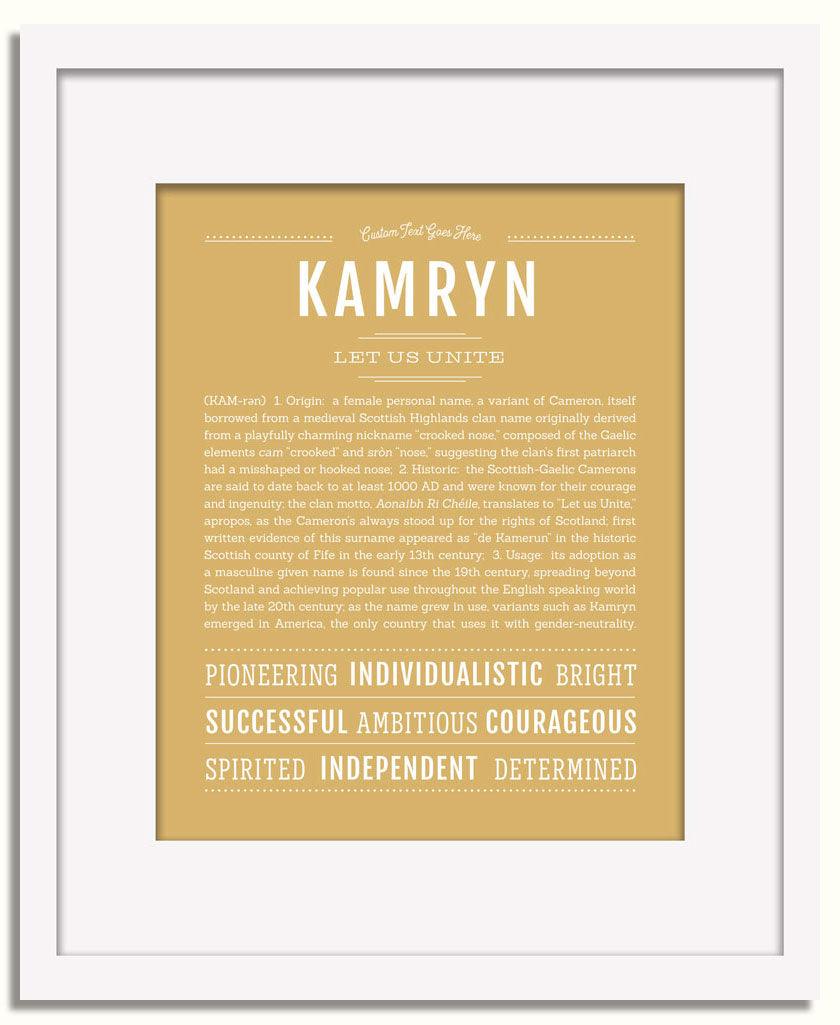 Frame Options | Matte Gold | White Frame, Matted