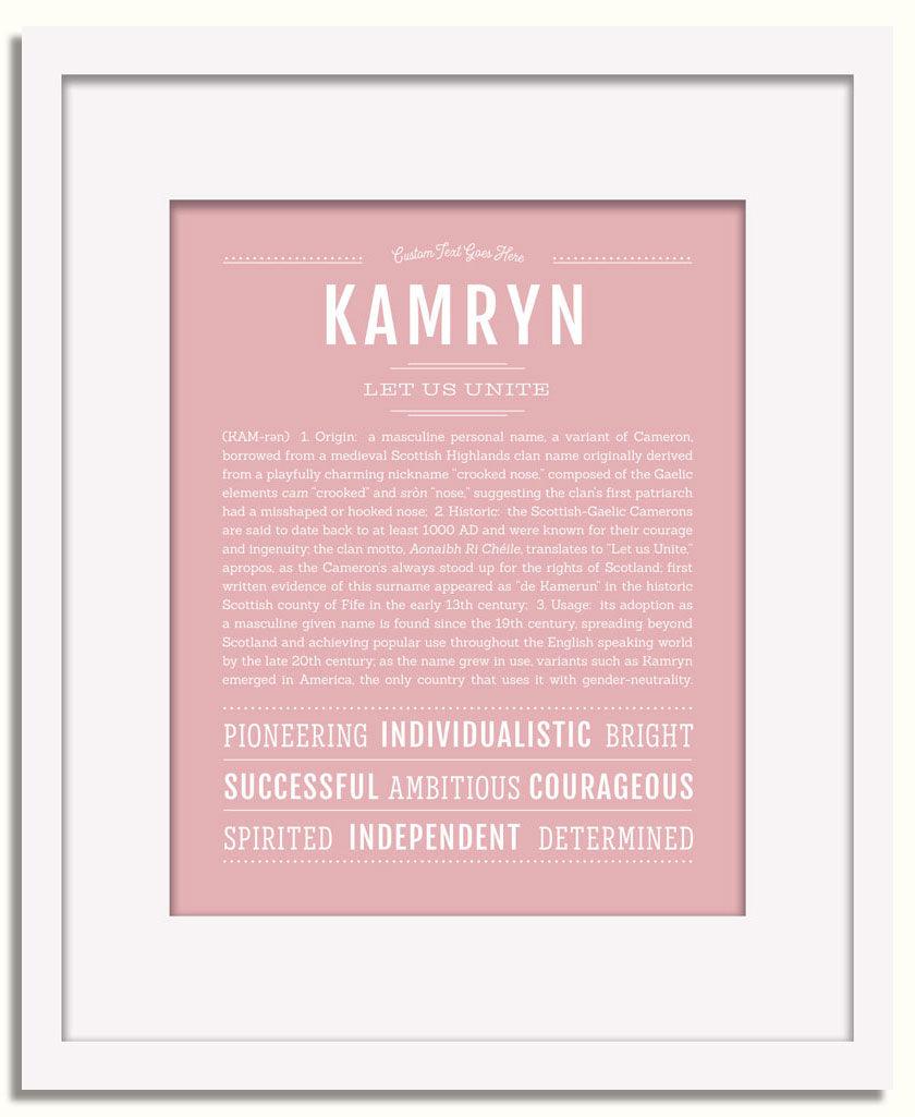 Frame Options | Dusty Rose | White Frame, Matted