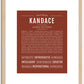 Kandace | Name Art Print