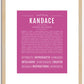 Kandace | Name Art Print