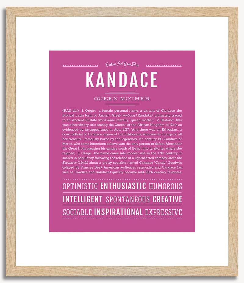 Kandace | Name Art Print