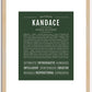 Kandace | Name Art Print