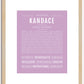 Kandace | Name Art Print