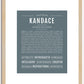 Kandace | Name Art Print