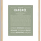 Kandace | Name Art Print