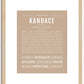 Kandace | Name Art Print