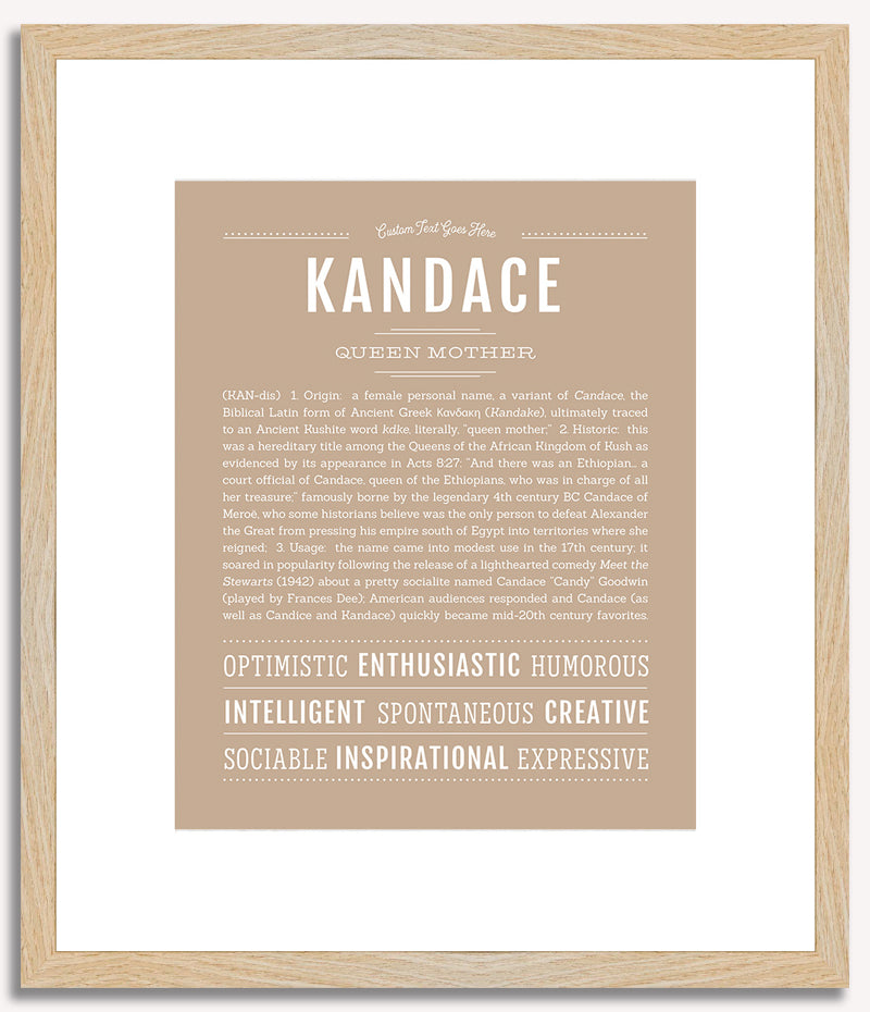 Kandace | Name Art Print