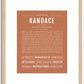 Kandace | Name Art Print