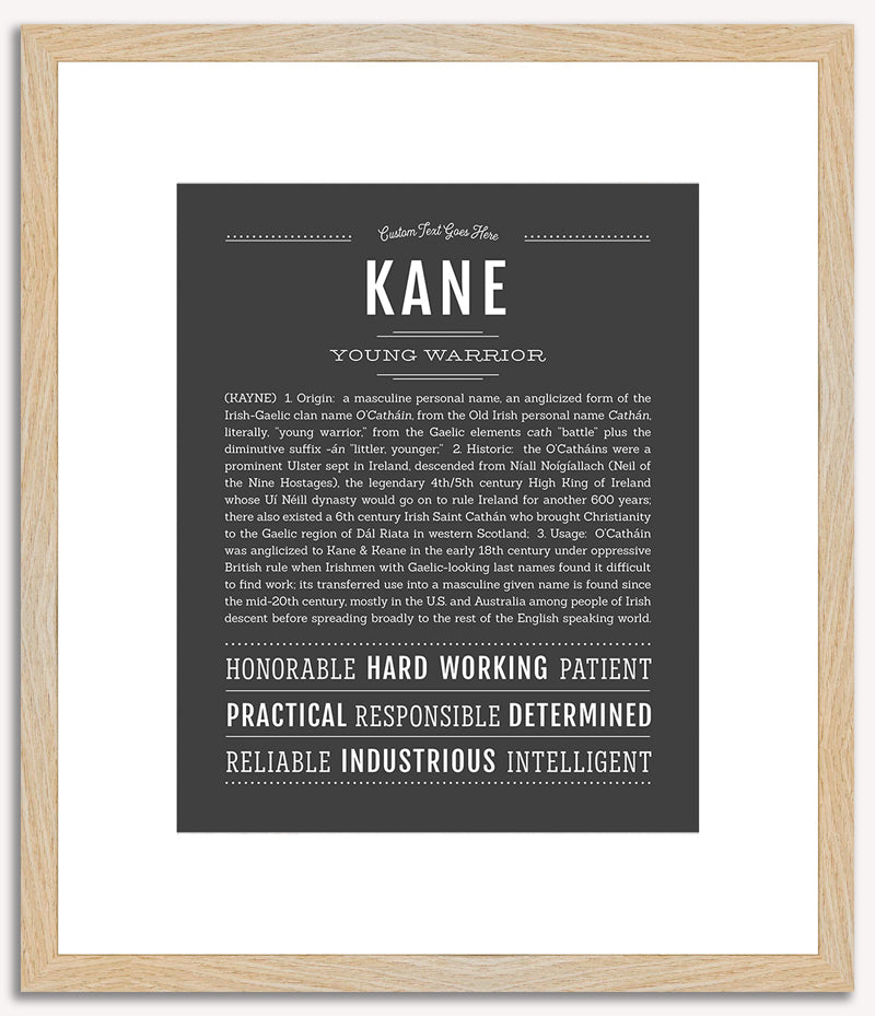 Kane | Name Art Print