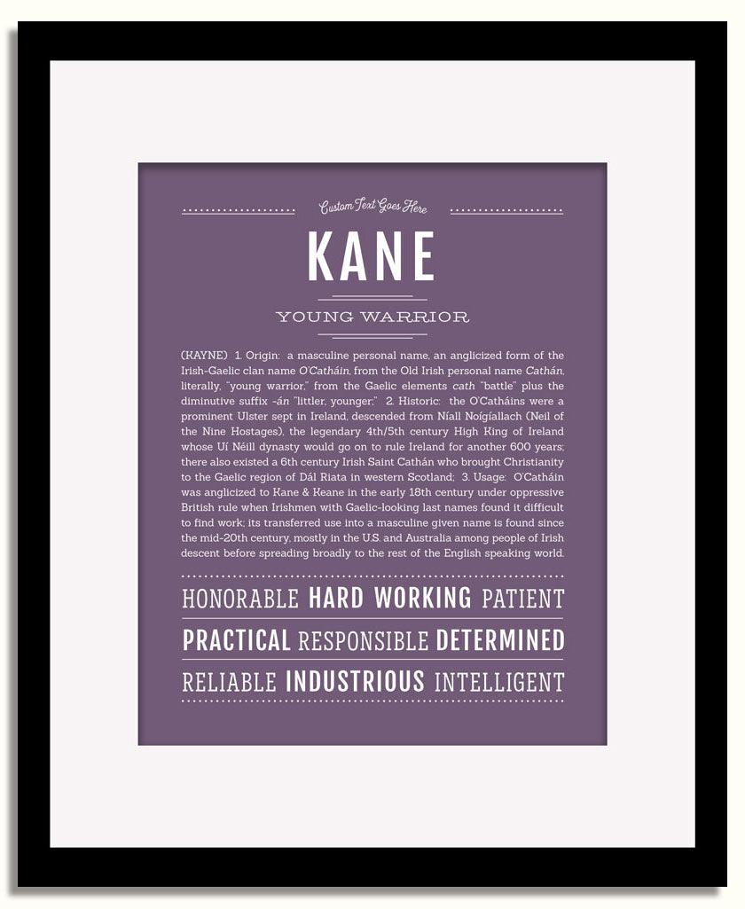 Frame Options | Deep Purple | Black Frame, Matted