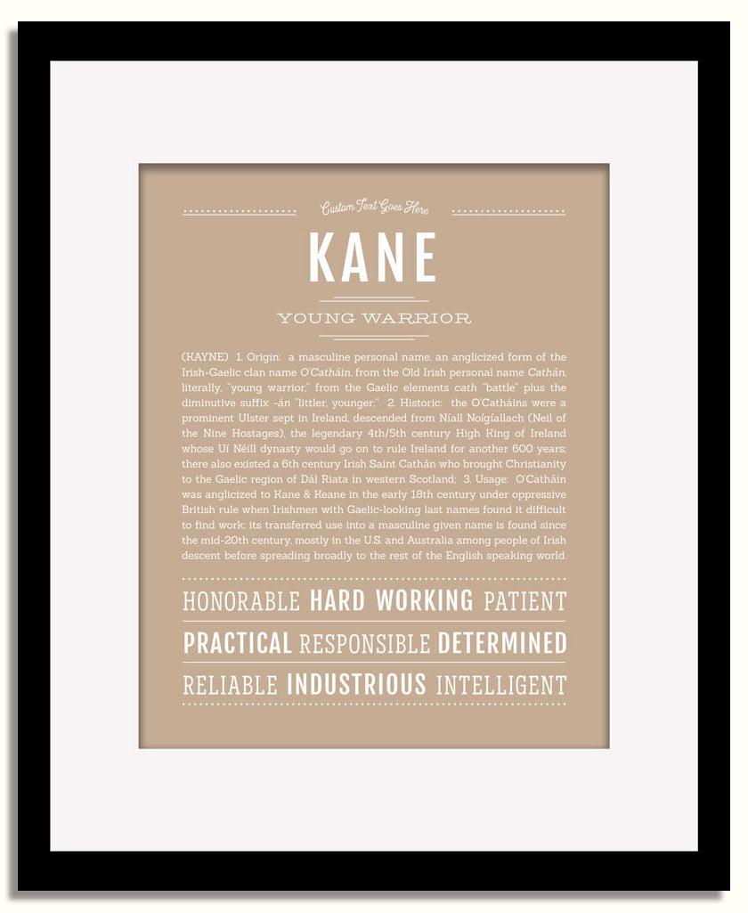 Frame Options | Tan | Black Frame, Matted