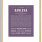 Kanesha | Name Art Print