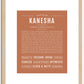 Kanesha | Name Art Print